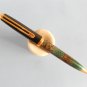 Vintage Inoxcrom green-marbled & black original ballpoint pen
