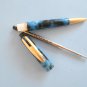 Vintage Waterman Reflex biue-black marbled GT original ballpoint pen