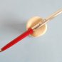 Vintage paper mate double heart chrom & red ballpoint pen with original used refill