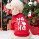 PETSIN Christmas Red Snowman "HOHO" Print Crew Neck Sweatshirt