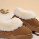 Women Slippers Winter - Thick Flat Suede Shearling Shoes