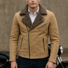 Cow Nubuck Suede Leather Biker Jacket