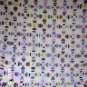 Off White & Multicolored King size Pineapple Quilt - measures 100x100 inches