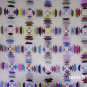 Off White & Multicolored King size Pineapple Quilt - measures 100x100 inches