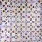 Off White & Multicolored King size Pineapple Quilt - measures 100x100 inches