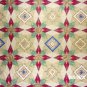 King size Gold, Red, & Green Star Quilt - measures 100x100 inches