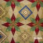 King size Gold, Red, & Green Star Quilt - measures 100x100 inches
