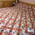 Rust & Brown King Size Quilt measures 102x102 inches