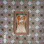 King size Green & tan Angel quilt measures 98x100 inches