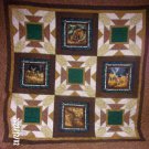 King Size Deer Panel Quilt measures 100x100 inches