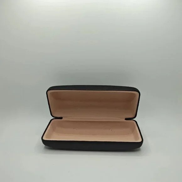 Clam Shell Black Wood Look Eyeglasses Glasses Hard Case Good Condition C8