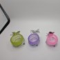 Multi Color Glass TEALIGHT HOLDER in METAL SWIRL ACCENT w/ GLASS FLOWER