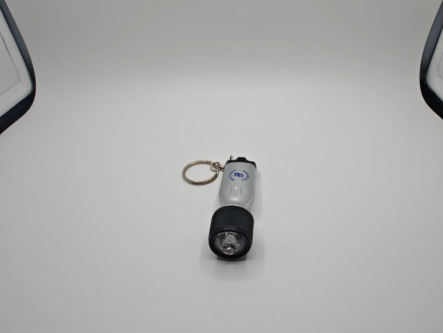 Welcome Father's Keychain Light Grey/Black (AAA Battery Included)