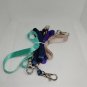 5 Color Neck Lanyards With Key Ring ID Badge Holder, Durable Flat Nylon Strap