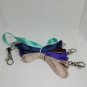 5 Color Neck Lanyards With Key Ring ID Badge Holder, Durable Flat Nylon Strap