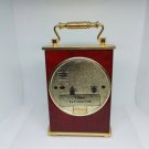Vintage Linden Quartz Battery Operated Mantel Shelf Desk Clock Wood Grain READ
