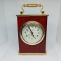 Vintage Linden Quartz Battery Operated Mantel Shelf Desk Clock Wood Grain READ