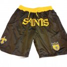 New Orleans Saints Just Don Shorts Mens X-Large Gold/blk NFL Football Made in US