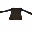 Womens Splash Medium Knit Shirt BLACK Rounded Bottom LACE SHOULDERS