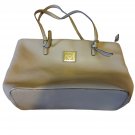 Anne Klein Purse Womens Shoulder Tote Pale Beige Pebbled Faux Leather Lined Bag