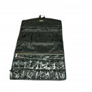 Adrienne Vittadini Black Hanging Travel Foldover Cosmetic Makeup Bag