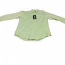 George ® Stretch Long Sleeve Green Button Front Shirt Size Medium - NICE