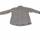 Izod Men’s Non-Iron Stretch Blue/White Check LS Button Down Medium