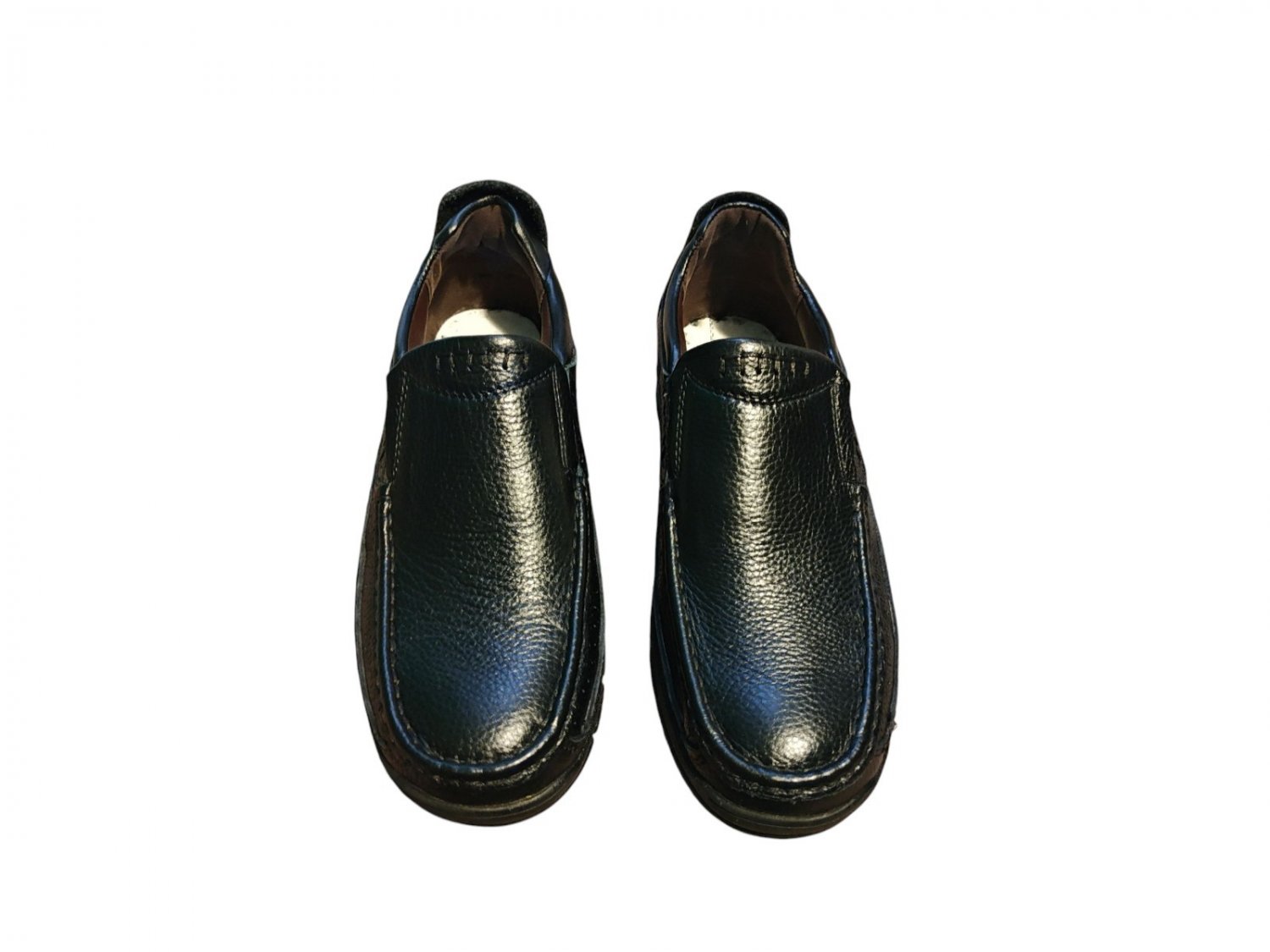 Men Cow Leather Waterproof Comfy Non Slip Soft Slip On Casual Oxfords Size 9 Blk