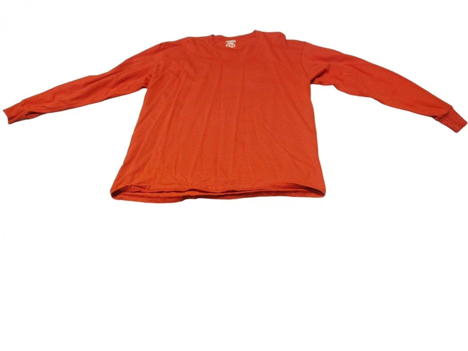 Men's Jerzees Long Sleeve Cotton T-shirt-size: Large Used Red