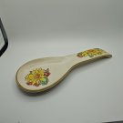 InHomestylez Gilded Sunflower Floral Ceramic Spoon Rest Fall Autumn Decor