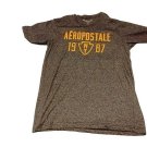 Mens Aeropostale T Shirt Aero Brand Blue Size Large Short Sleeve Great 1987