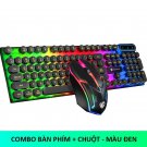 Wired Gaming Keyboard & Mouse Combo with 7-Color LED and Mechanical-Feel Keys