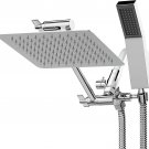 Chrome Ralnfall Shower Head Combo 8" Rain Shower Head With Handheld Shower Spay