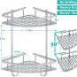 Shower Caddy Shelf Bathroom Corner Bath Storage Holder