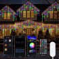Icicle Lights for Outside, 66FT 504 LEDs Icicle Christmas Lights Outdoor Conn...