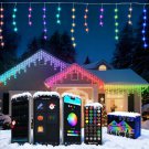 66Ft 504LEDs Icicle Lights for Outside, RGB Color Changing Icicle Christmas 66Ft 504LEDs Icicle Lights for Outside, RGB Color Changing Icicle Christmas