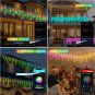 66Ft 504LEDs Icicle Lights for Outside, RGB Color Changing Icicle Christmas