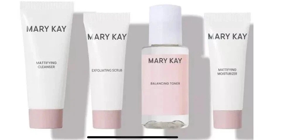 MARY KAY Mattifying Go Set &acirc;��4 PC Travel/Deluxe Size Skincare Kit Oily/Combo Skin
