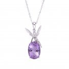 S925 Silver Fairy Natural Amethyst Necklace