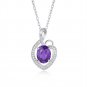 S925 Amethyst Heart Pendant