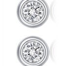 S925 Silver Inlaid Diamond Round Necklace or Studs