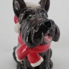 Scottish Terrier Scottie Dog Cookie Jar Christmas Santa Hat Ceramic