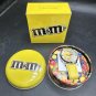 M&M s Candy Watch Analog New in Box and Tin Avon MMs M&Ms yellow