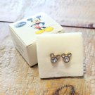 AVON Mickey Mouse Goldtone & Cubic Zirconia Stud Earrings