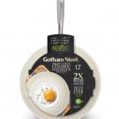 Gotham Steel Natural 12" Fry Pan Cream Silver