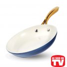Gotham Steel Natural 12" Fry Pan Cream Navy Gold