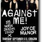 Against Me! Poster Concert 11 x 17 inches w Andrew Jackson Jihad