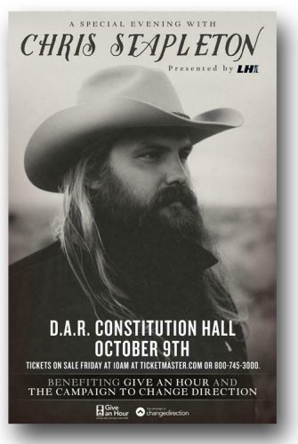 Chris Stapleton Poster Concert DAR Traveller 11 x 17 inches Ships SameDay From U