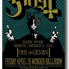 Ghost Poster Band Concert 2013 PDX 11 x 17 inches Ships SameDay From USA