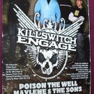 Killswitch Engage Poster Concert Eugene 11 x 17 inches Ships SameDay From The US